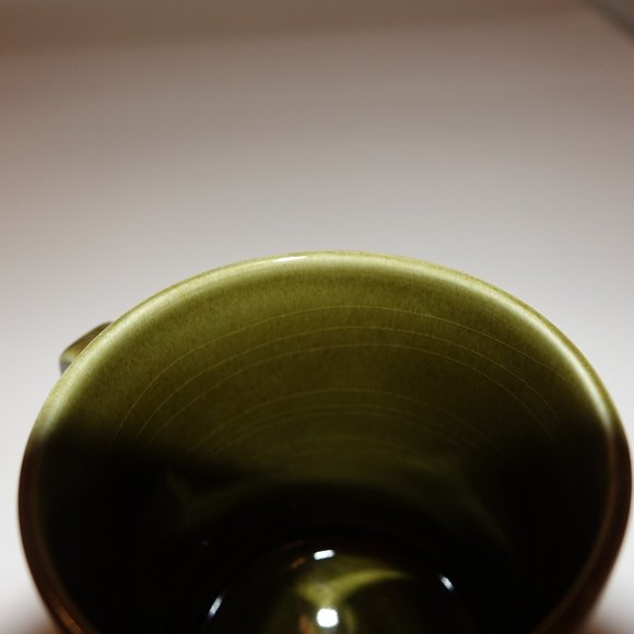 4 Rare Vintage Hornsea England MCM Rooster Chicken Olive Green Mugs 1974 - SOLD - Picture 5 of 6